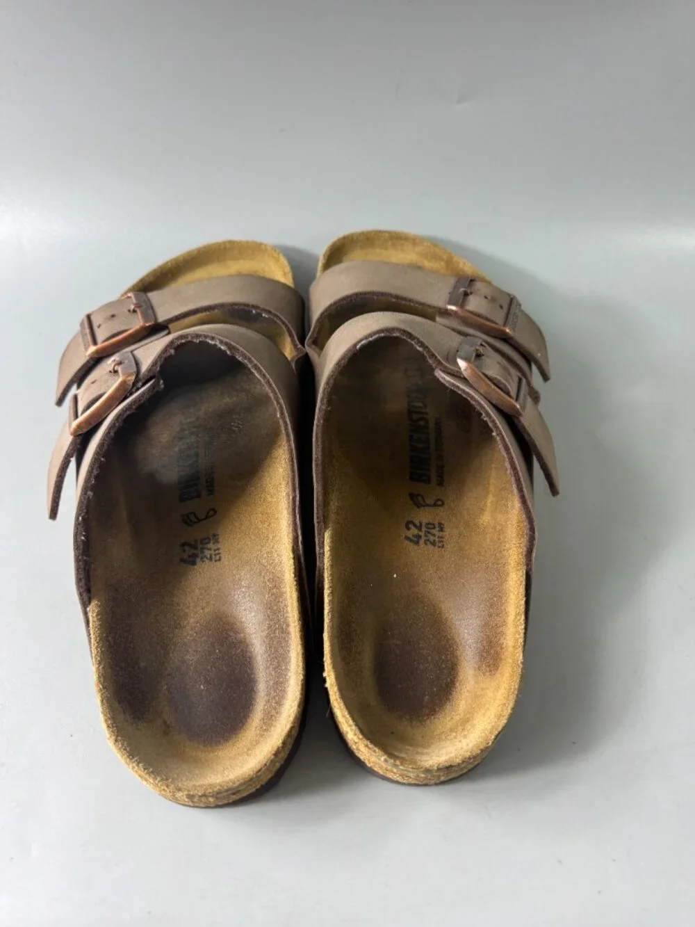 Birkenstock Arizona Sandals, Leather, Classic Footbed, Size 42